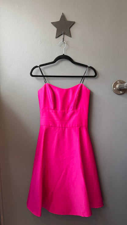 Satin Fit Flare Dress