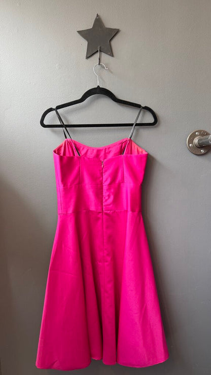 Satin Fit Flare Dress