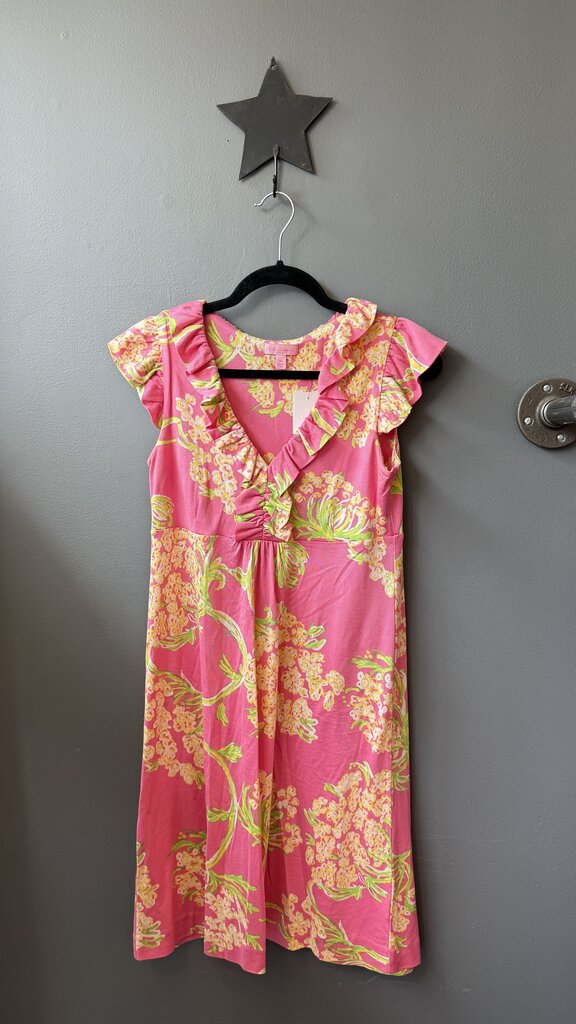 Silk Jersey Ruffle Dress