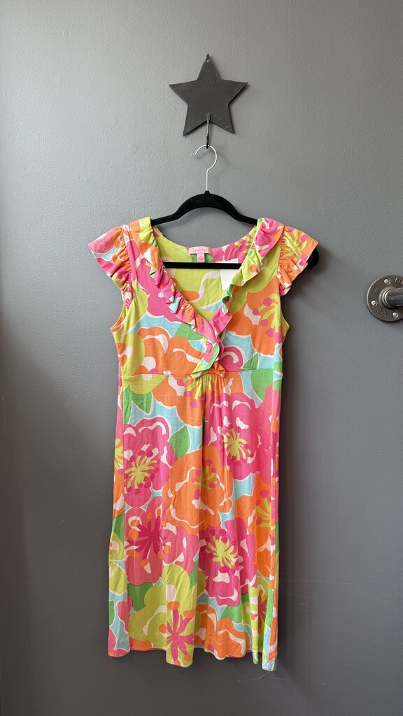 Silk Jersey Ruffle Dress