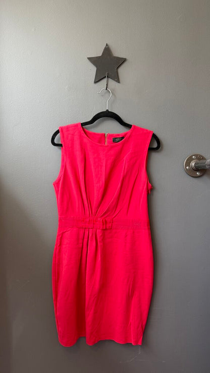 Ponte Bow Ruched Front Sheath Dress