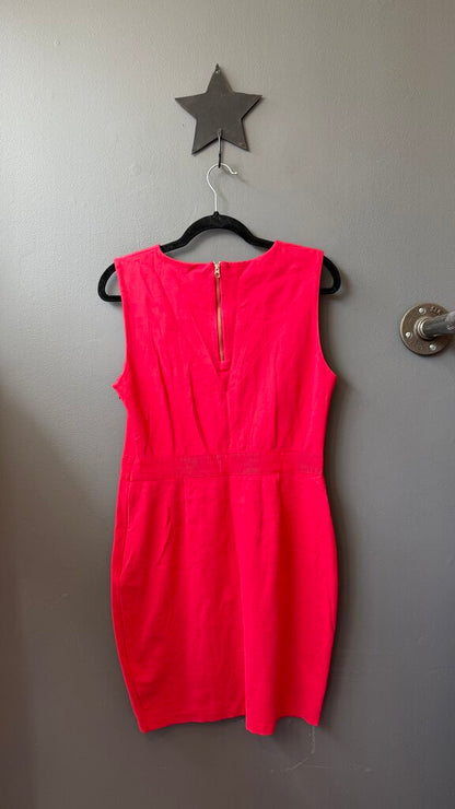 Ponte Bow Ruched Front Sheath Dress
