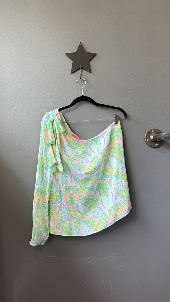 Avena One Sleeve Bow Blouse
