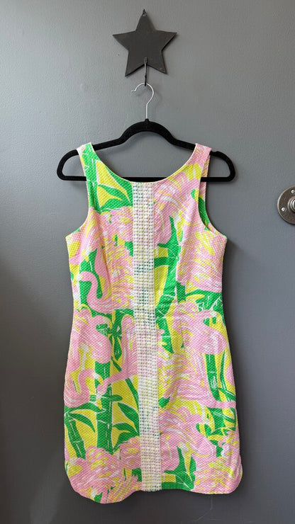 Pique Flamingo Shift Dress