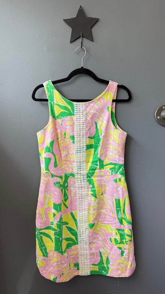Pique Flamingo Shift Dress