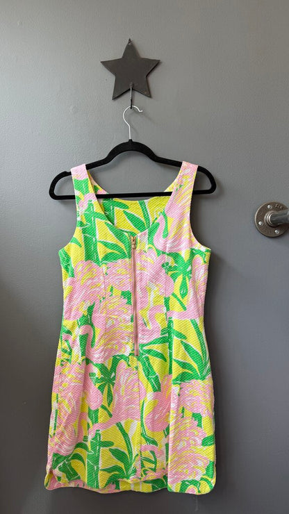 Pique Flamingo Shift Dress