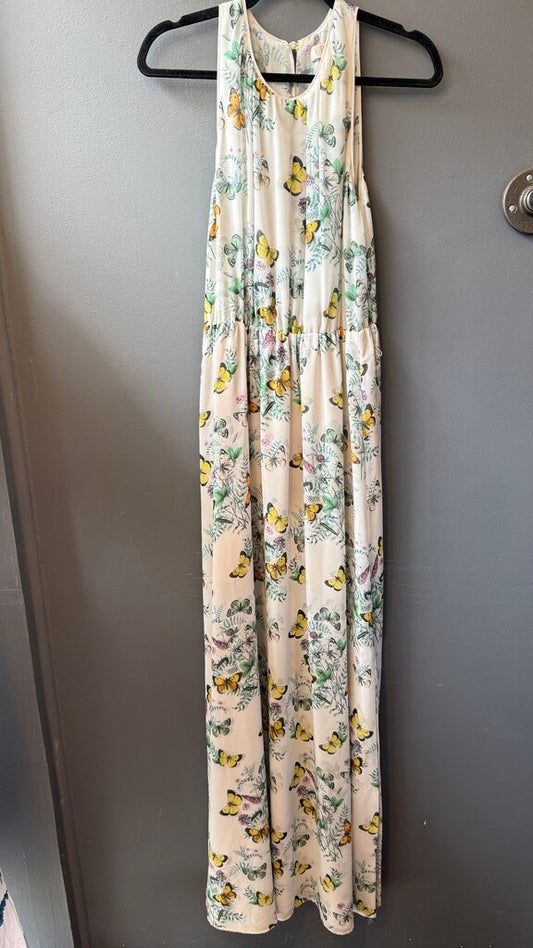 Floral Butterfly Maxi Gown Dress
