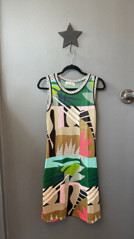 Mixed Knit Aline Dress