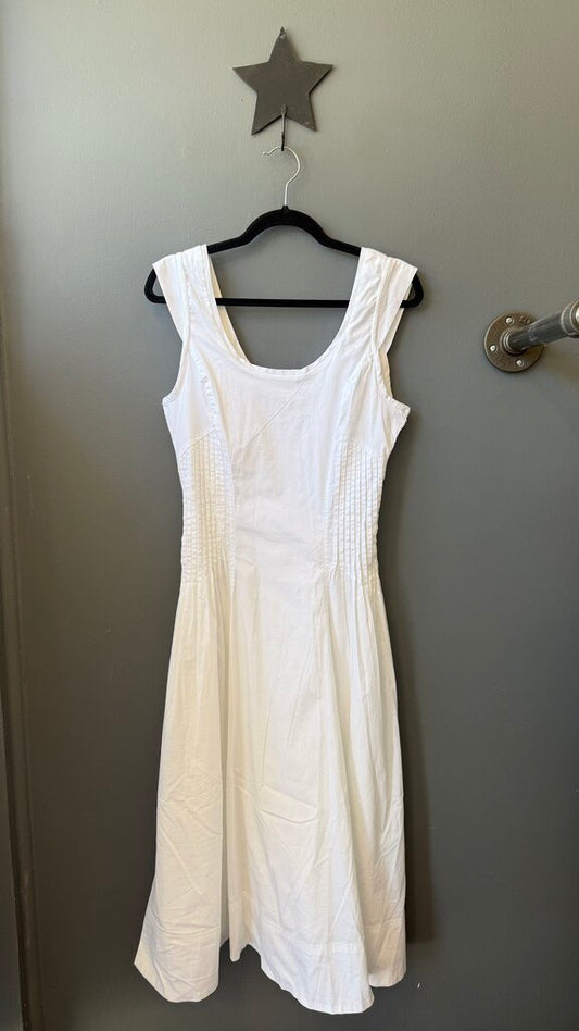 Poplin Fit Flare Midi Dress