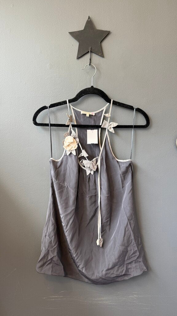 Silk Floral Applique Tank