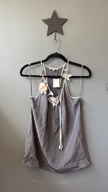 Silk Floral Applique Tank
