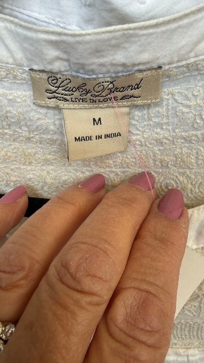 Embroidered Eyelet Top