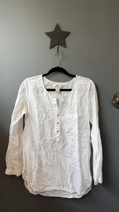 Linen Cotton Popover Top
