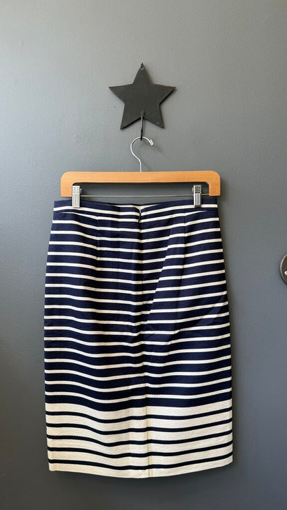 Mixed Stripe Pencil Skirt