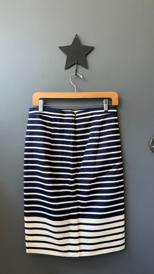 Mixed Stripe Pencil Skirt