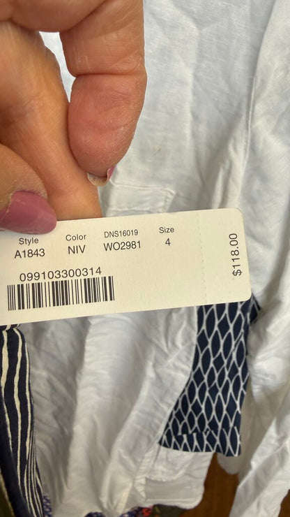 Mixed Stripe Pencil Skirt