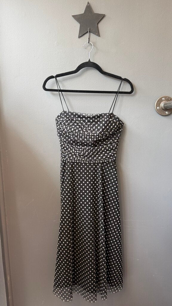 Tulle Polka Dot Vintage Fit Flare Midi Dress