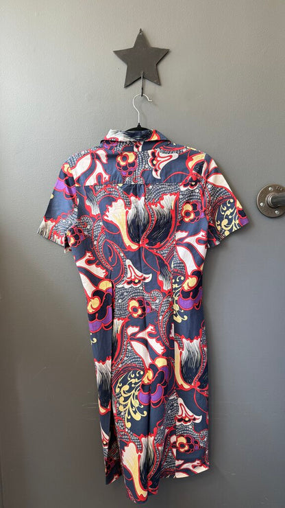 Print Fitted Shirtdress