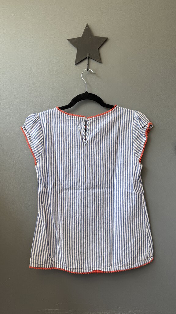 Stripe Embroidery Top