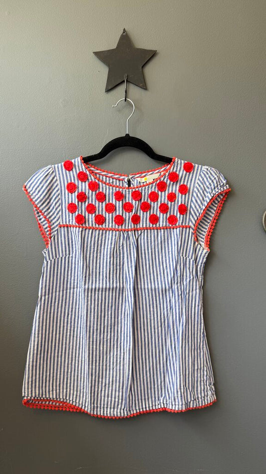 Stripe Embroidery Top
