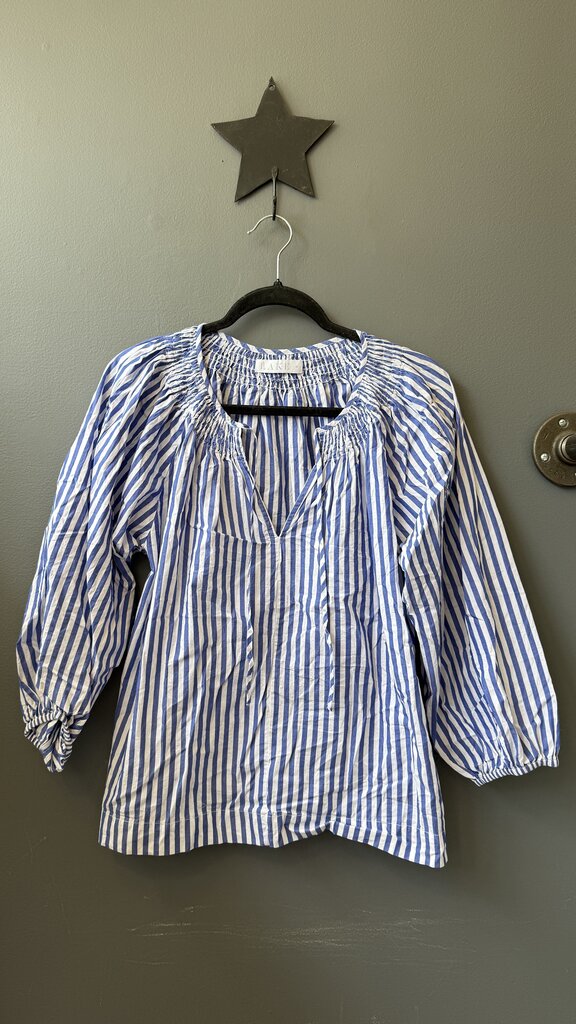 Cotton Percale Stripe Top