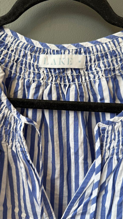 Cotton Percale Stripe Top