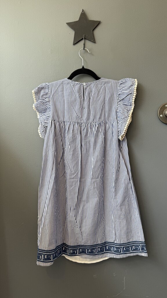 Stripe Greek Key Mini Dress