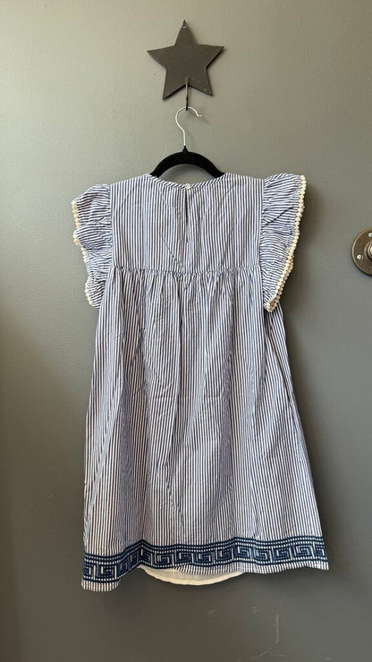 Stripe Greek Key Mini Dress