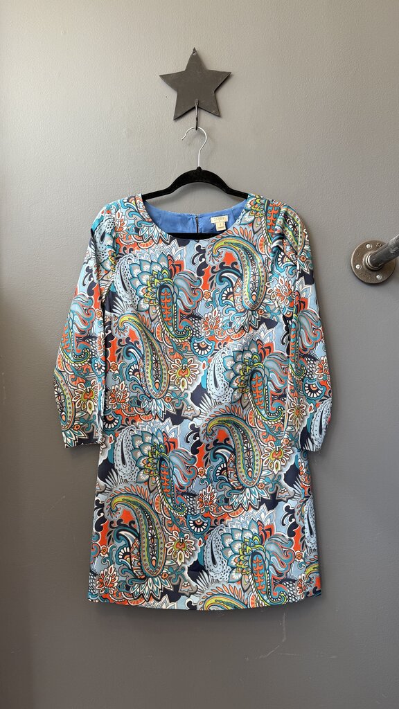 Paisley 3/4 Sleeve Shift Dress