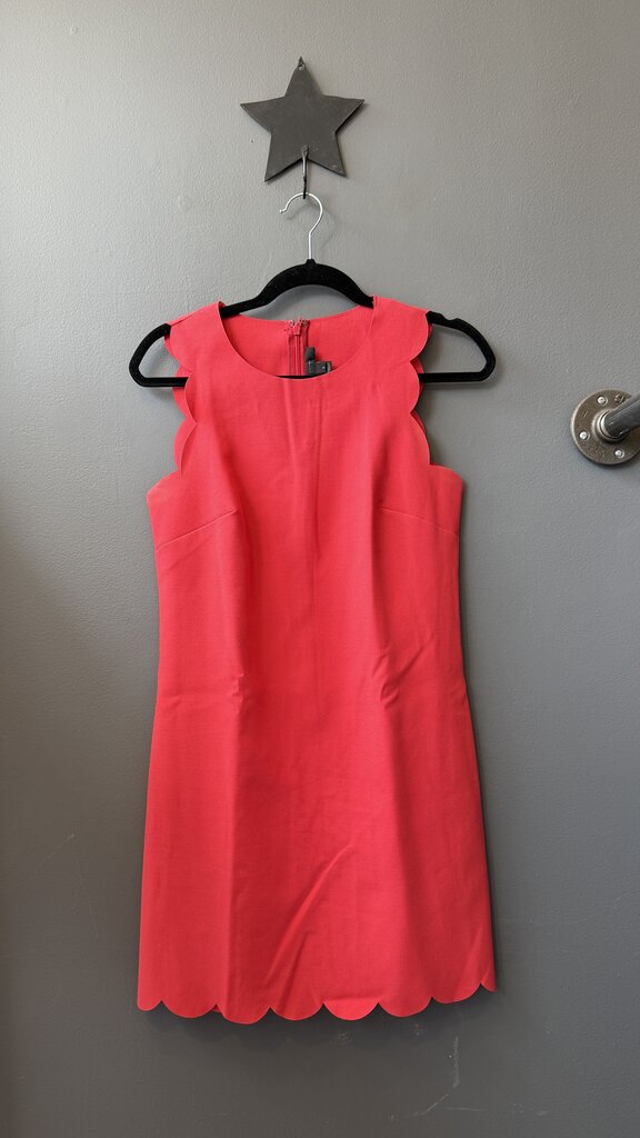 Scallop Trim Shift Dress
