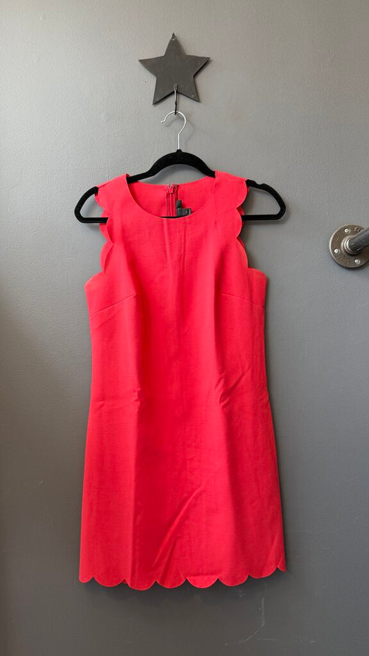 Scallop Trim Shift Dress