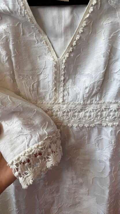 Lace Trim Babydoll Dress