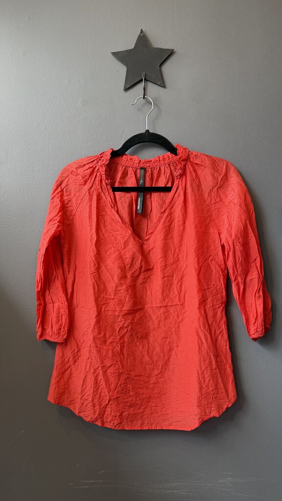 Cotton Silk Popover Blouse