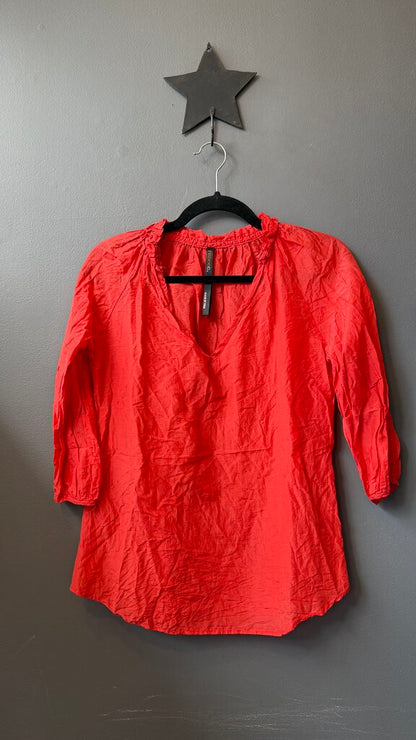 Cotton Silk Popover Blouse