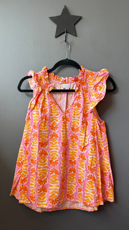 Cotton Poplin Printed Top