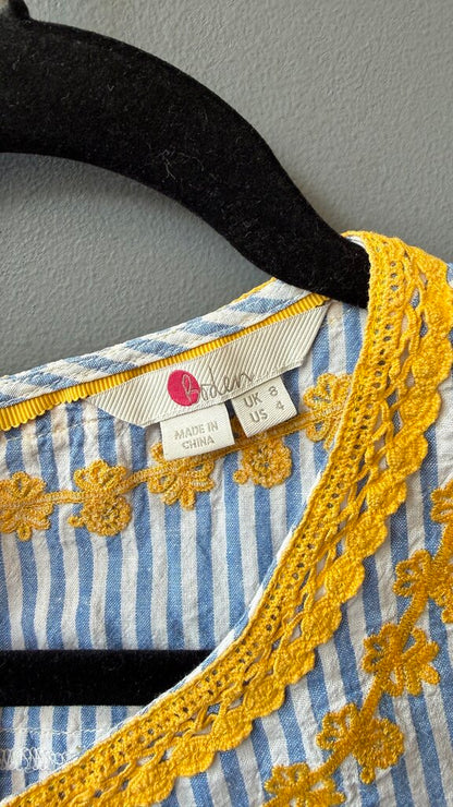 Stripe Embroidery Top
