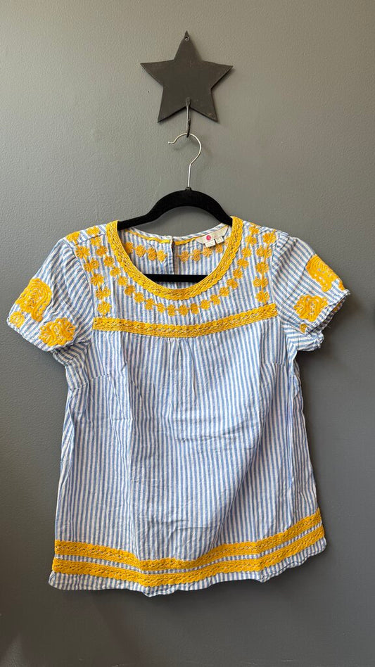 Stripe Embroidery Top
