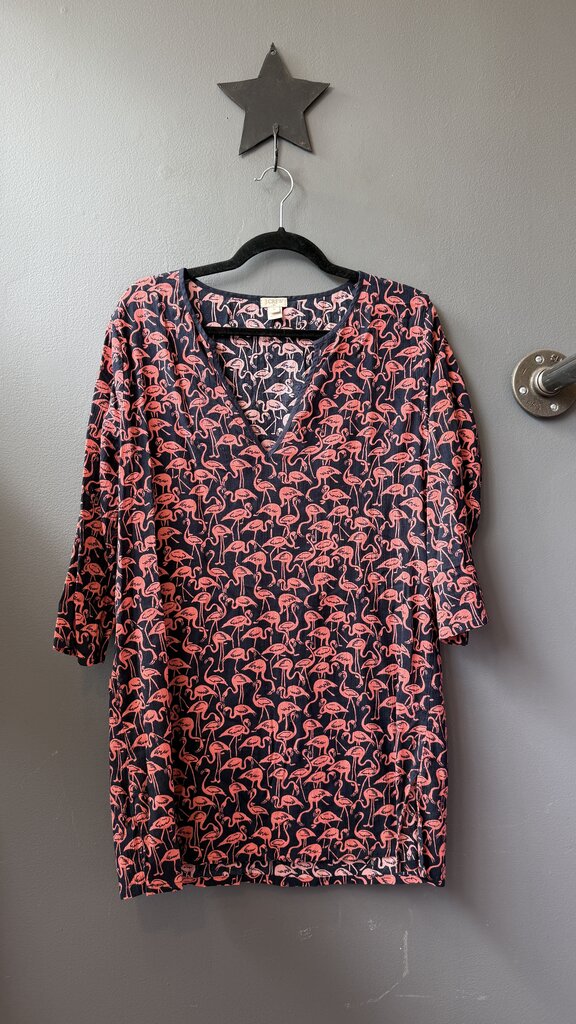 Flamingo Cover Up Tunic Dress