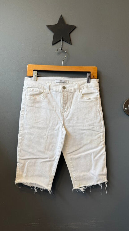 Raw Hem Bermuda Shorts