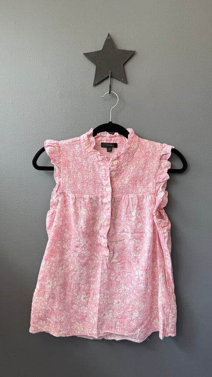 Cotton Printed Smocked Top