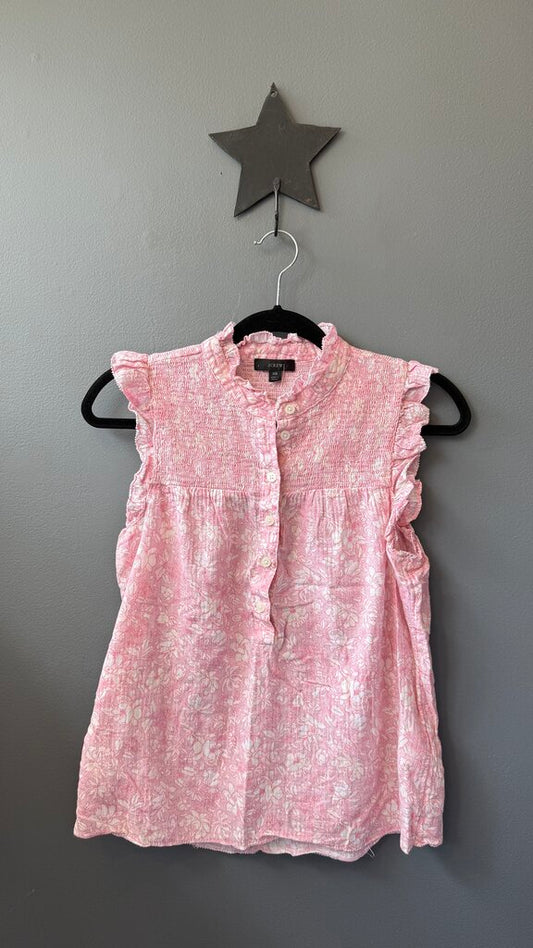 Cotton Printed Smocked Top