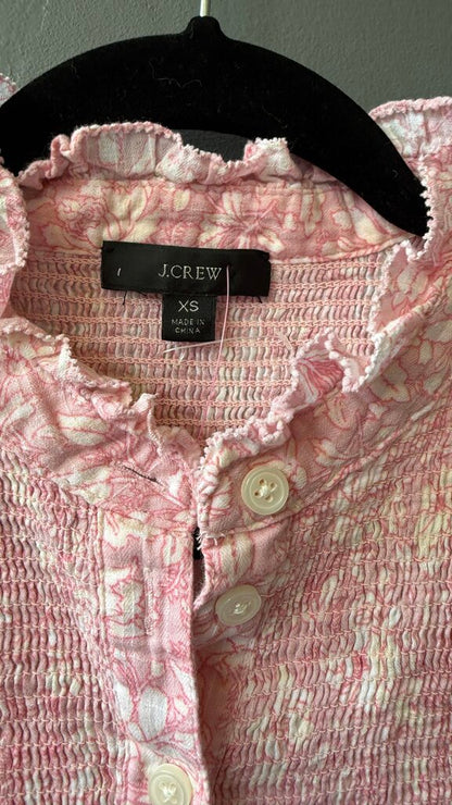 Cotton Printed Smocked Top