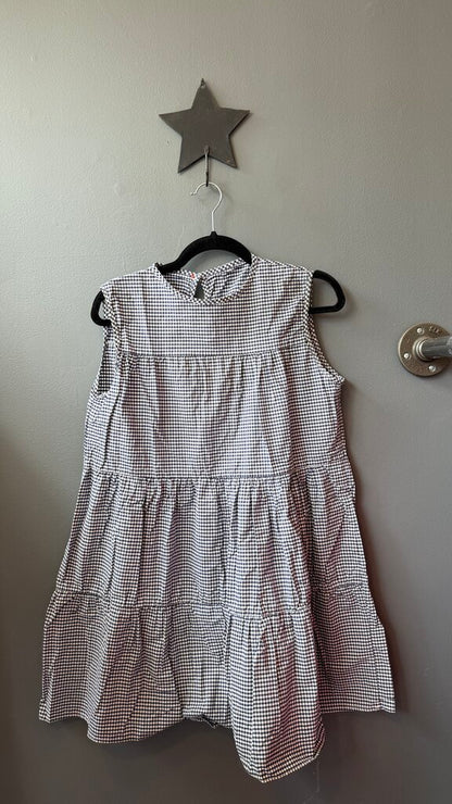 Tiered Cotton Gingham Mini Dress