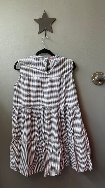 Tiered Cotton Gingham Mini Dress