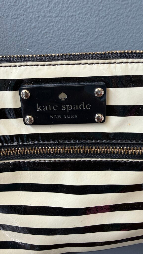 Stripe Patent Crossbody Bag