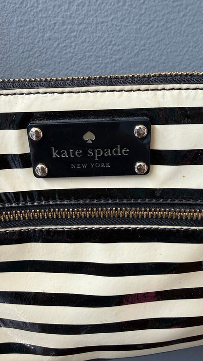 Stripe Patent Crossbody Bag