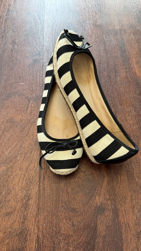 Stripe Canvas Espadrille Flats
