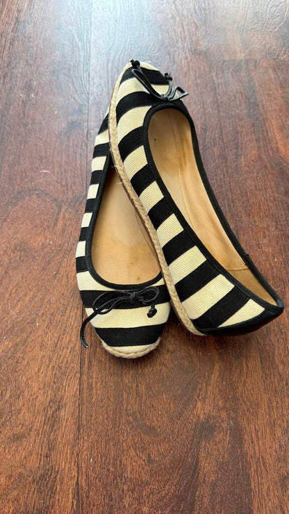 Stripe Canvas Espadrille Flats