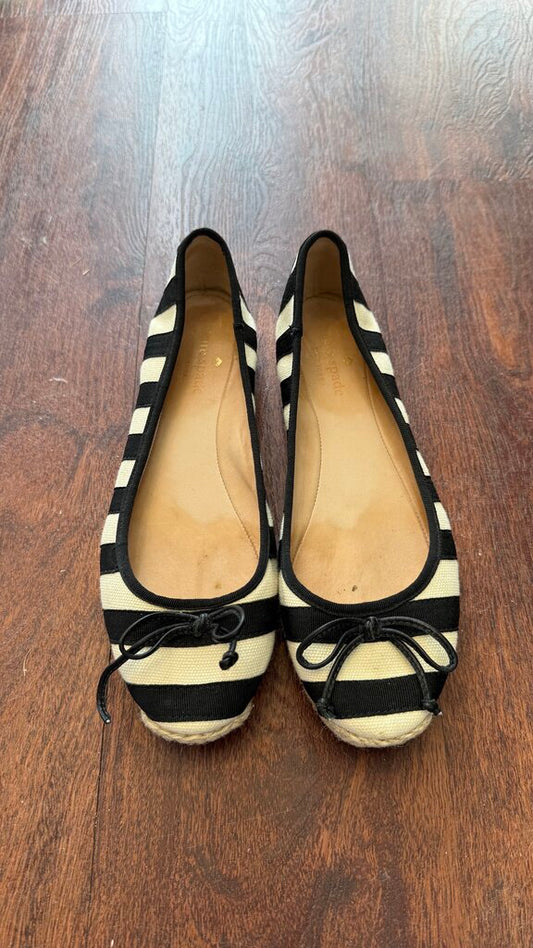 Stripe Canvas Espadrille Flats