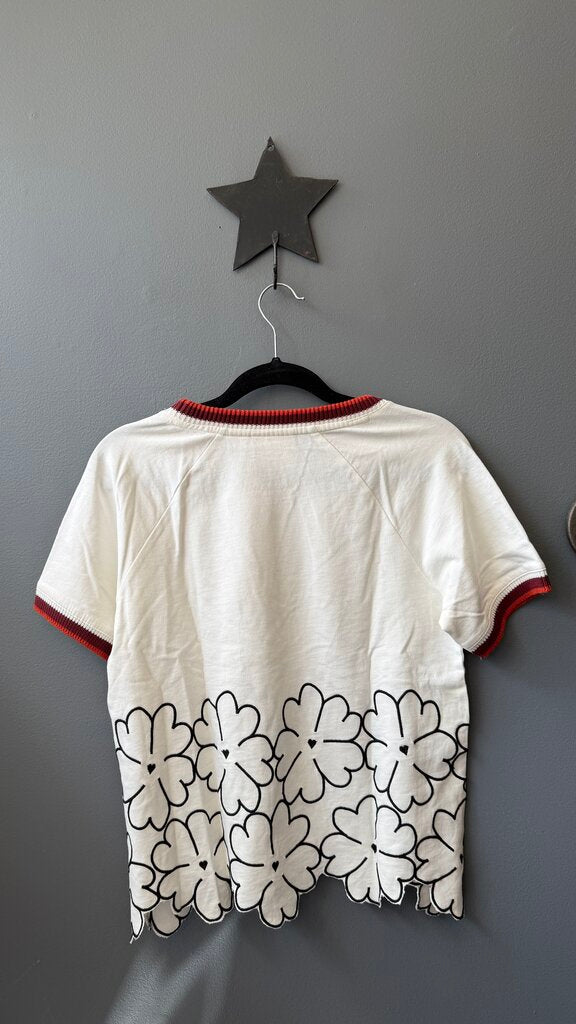 Flower Hem TShirt Top